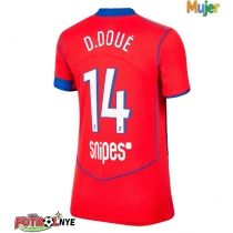 Camiseta Paris Saint-Germain Desire Doue #14 Tercera Equipación para mujer 2025-26 manga corta